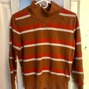 Made well striped mock sweatshirt